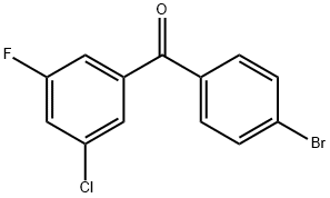 (4-溴苯基)(3-氯-5-氟苯基)甲酮 结构式