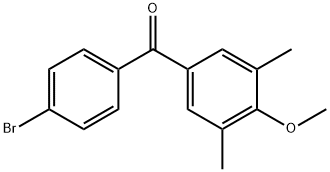 (4-溴苯基)(4-甲氧基-3,5-二甲基苯基)甲酮 结构式