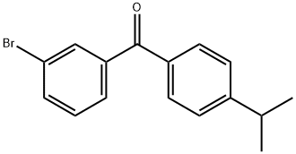 (3-溴苯基)(4-异丙基苯基)甲酮 结构式