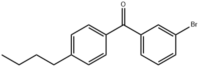 (3-溴苯基)(4-丁基苯基)甲酮 结构式