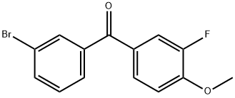 3-溴-3'-氟-4'-甲氧基二苯甲酮 结构式