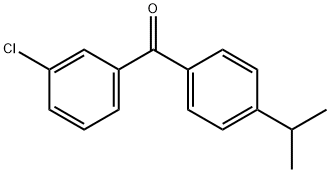 (3-氯苯基)(4-异丙基苯基)甲酮 结构式