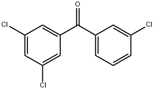 (3-氯苯基)(3,5-二氯苯基)甲酮 结构式