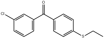 (3-氯苯基)(4-(乙硫基)苯基)甲酮 结构式