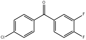 4-氯-3',4'-二氟二苯甲酮 结构式