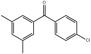 (4-氯苯基)(3,5-二甲基苯基)甲酮 结构式