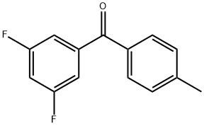 (3,5-二氟苯基)(对甲苯基)甲酮 结构式