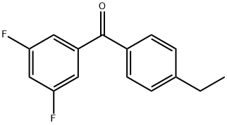 3,5-DIFLUORO-4'-ETHYLBENZOPHENONE 结构式