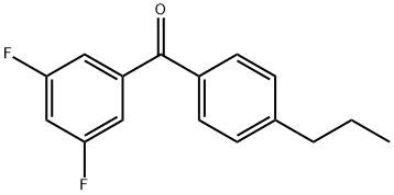 3,5-DIFLUORO-4'-N-PROPYLBENZOPHENONE 结构式