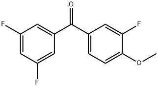 (3,5-二氟苯基)(3-氟-4-甲氧基苯基)甲酮 结构式