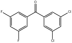 (3,5-二氯苯基)(3,5-二氟苯基)甲酮 结构式