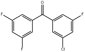 (3-氯-5-氟苯基)(3,5-二氟苯基)甲酮 结构式