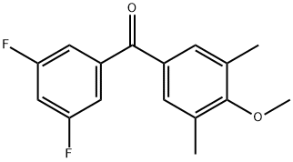 (3,5-二氟苯基)(4-甲氧基-3,5-二甲基苯基)甲酮 结构式