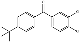(4-(叔丁基)苯基)(3,4-二氯苯基)甲酮 结构式