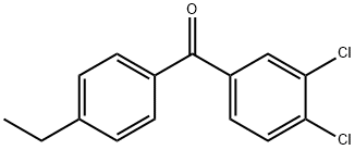 (3,4-二氯苯基)(4-乙基苯基)甲酮 结构式