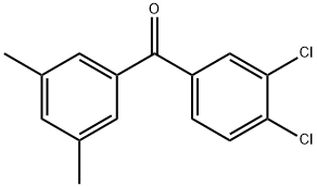 (3,4-二氯苯基)(3,5-二甲基苯基)甲酮 结构式