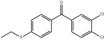 3,4-DICHLORO-4'-(ETHYLTHIO)BENZOPHENONE 结构式