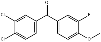 (3,4-二氯苯基)(3-氟-4-甲氧基苯基)甲酮 结构式
