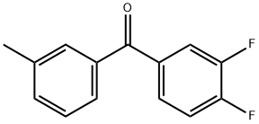 (3,4-二氟苯基)(间甲苯基)甲酮 结构式