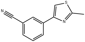 3-(2-甲基-1,3-噻唑-4-基)苯甲腈 结构式