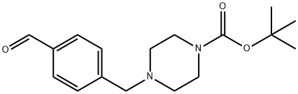 4-(4-甲酰基苄基)哌嗪-1-羧酸叔丁酯 结构式