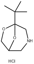 5-t-Butyl-6,8-dioxa-3-azabicyclo(3.2.1)octane hydrochloride 结构式