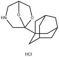 5-Tricyclo(3.3.1.1(sup 3,7))dec-1-yl-6,8-dioxa-3-azabicyclo(3.2.1)octa ne hydrochloride 结构式