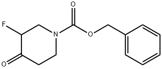 3-氟-4-氧代哌啶-1-甲酸苄酯 结构式