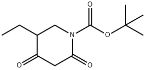 N-BOC-5-乙基-2,4-哌啶二酮 结构式