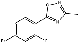 5-(4-bromo-2-fluorophenyl)-3-methyl-1,2,4-oxadiazole 结构式