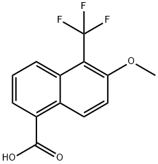 6-甲氧基-5-(三氟甲基)-1-萘甲酸 结构式