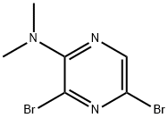 3,5-二溴-N,N-二甲基氨基吡嗪 结构式