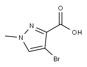 4-溴-1-甲基-1H-吡唑-3-羧酸 结构式