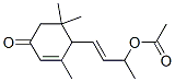 1-(2,6,6-trimethyl-4-oxocyclohex-2-enyl)buten-3-yl acetate 结构式