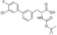 BOC-D-2-AMINO-3-(3'-CHLORO-4'-FLUORO-BIPHENYL-3-YL)-PROPIONIC ACID 结构式