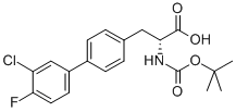 D-2-(BOC-AMINO)-3-(3'-CHLORO-4'-FLUOROBIPHENYL-4-YL)PROPANOIC ACID 结构式