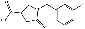 1-[(3-氟苯基)甲基]-5-氧代-3-吡咯烷羧酸 结构式