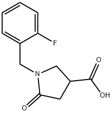 1-(2-氟苄基)-5-氧代吡咯烷-3-羧酸 结构式