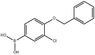 4-苄氧基-3-氯苯硼酸 结构式