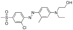 2-[[4-[[2-chloro-4-(methylsulphonyl)phenyl]azo]-3-methylphenyl]ethylamino]ethanol 结构式