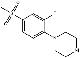 1-[2-FLUORO-4-(METHYLSULFONYL)PHENYL]PIPERAZINE
 结构式