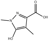 1H-Pyrazole-3-carboxylic  acid,  5-hydroxy-1,4-dimethyl- 结构式