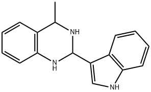 2-(1H-Indol-3-yl)-4-methyl-1,2,3,4-tetrahydro-quinazoline 结构式