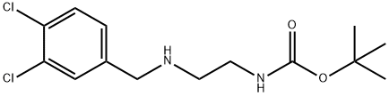 (2-((3,4-二氯苄基)氨基)乙基)氨基甲酸叔丁酯 结构式