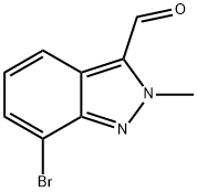 7-溴-2-甲基吲唑-3-甲醛 结构式
