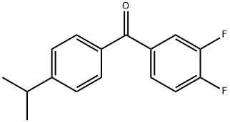 3,4-DIFLUORO-4'-ISO-PROPYLBENZOPHENONE 结构式