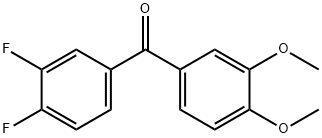 3,4-DIFLUORO-3',4'-DIMETHOXYBENZOPHENONE 结构式