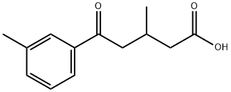 5-(3-METHYLPHENYL)-3-METHYL-5-OXOVALERIC ACID 结构式