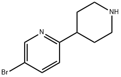 5-溴-2-(哌啶-4-基)吡啶 结构式