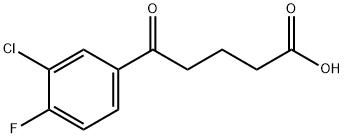 5-(3-氯-4-氟苯基)-5-氧代戊酸 结构式